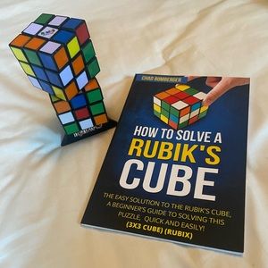 I am selling 2 Rubix cubes. It also comes with a How to Solve a Rubix Cube book.